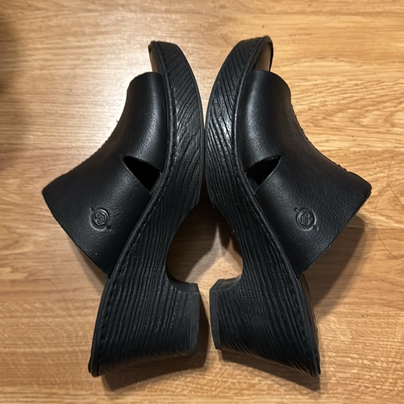 Born leather slide sandals black - Picture 3 of 5